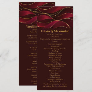 Invitation Vagues de marbre rouge burgundy élégantes avec acc