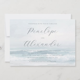 Invitation Vagues d'océan bleu tranquille