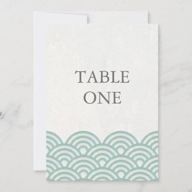 Invitation Vagues stylisées de Seigha japonais Grand numéro d (Devant)