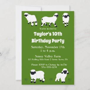 Invitation Valais Blaccusé Ferme à moutons Fête à thème