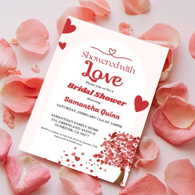 Invitation Valentin arbre de coeur Fête des mariées d'arc (Créateur téléchargé)