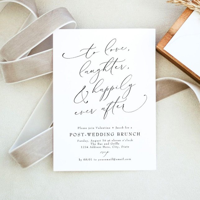 Invitation VALENTINA Elegant minimaliste Mariage Brunch (Créateur téléchargé)