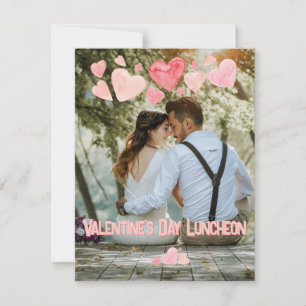 Invitation Valentine Coeurs roses superposer Ajouter votre pr