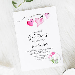 Invitation Valentine Fête des mariées à thème