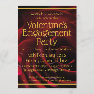 Invitation VALENTINE FIANÇAILLES Écriture chrétienne