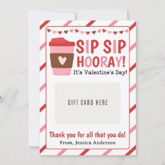 Invitation Valentine Teacher Appreciation Gift Card Holder