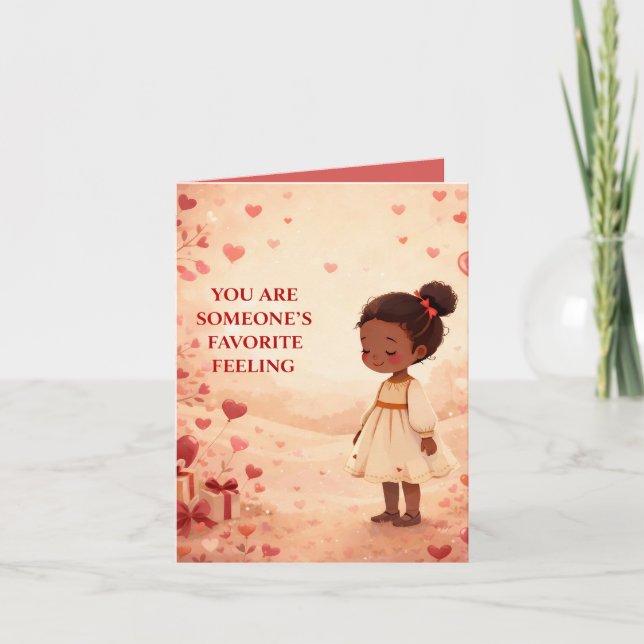 Invitation Valentine's Day African American Greeting Card (Devant)