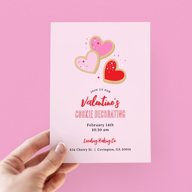 Invitation Valentine's Day Cookie Decorating Party (Créateur téléchargé)
