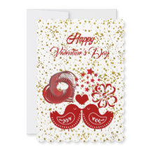 Valentines Jour Balayage Coeur Inséparables Gold C
