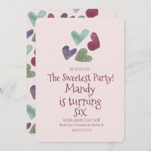 Invitation Valentines Jour Coeurs Metallday Anniversaire