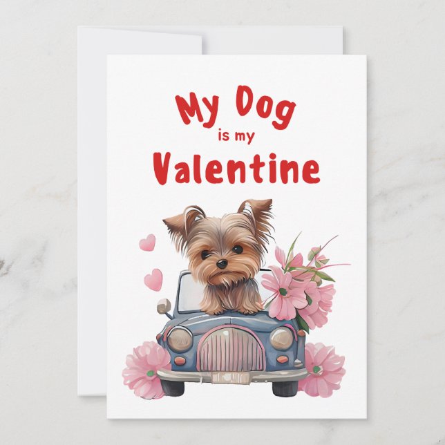 Invitation Valentines Jour Mignonne Chien Animal de compagnie (Devant)
