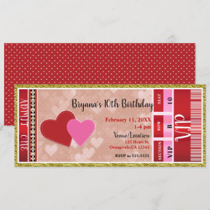 Invitation Valentine's Valentine Party Admettre un billet VIP