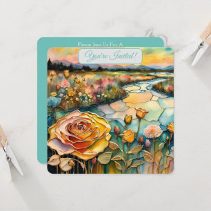 Invitation Vallée de la rivière Rose d'or Lever de soleil Mar