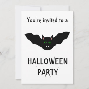Invitation Vampire Chat Faced Bateau Halloween Party Personna