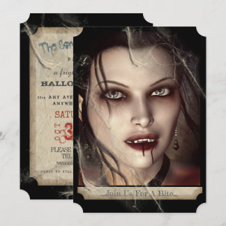 Invitation Vampire gothique féminin méchant Halloween