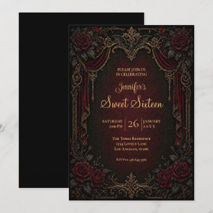 Invitation Vampire Vintage gothique Sweet 16