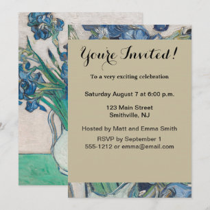 Invitation Van Gogh Iris Vase Peinture Impressionnisme
