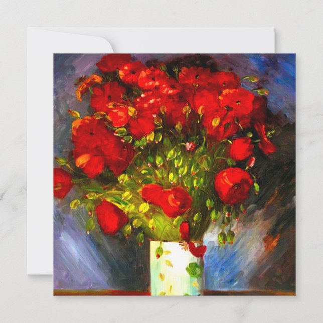 Invitation Van Gogh Red Poppies (Devant)