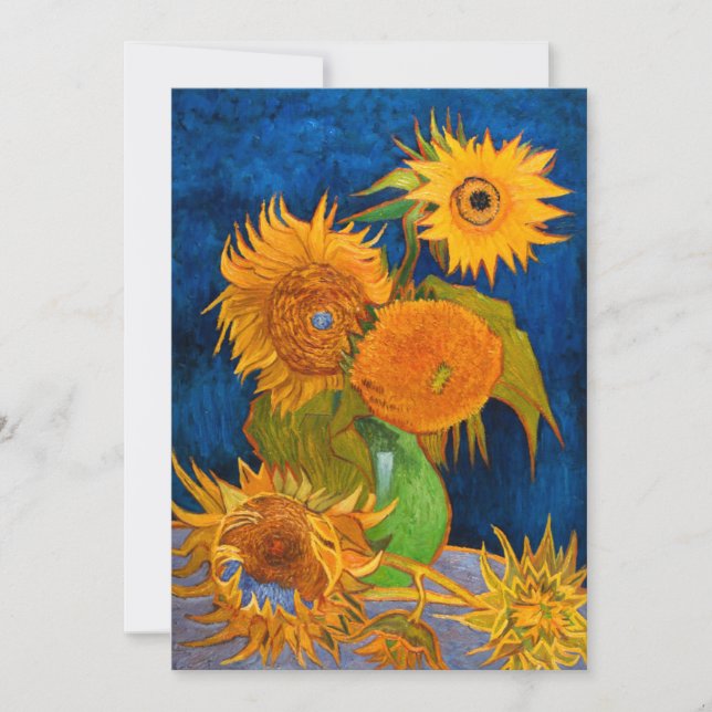 Invitation Van Gogh Sunflowers (Devant)