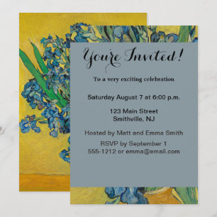 Invitation Van Gogh Vase avec l'impressionnisme classique d'I
