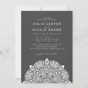 Invitation Variant Pacifique Ouest Ovale Classique Mandala Ma