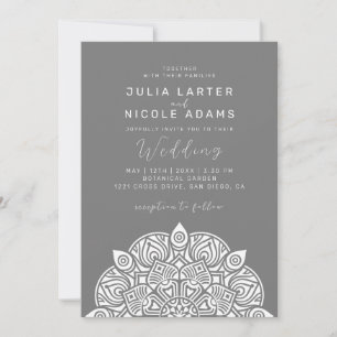 Invitation Variant Pacifique Ouest Ovale Classique Mandala Ma