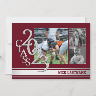 Invitation Varsity Stripe Graduate Tri Photo 2023