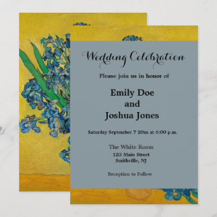 Invitation Vase Van Gogh avec Iris Classic Impressionnisme