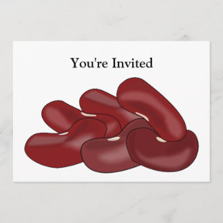 Invitation Végétalien de végétarien d'amant d'haricot de