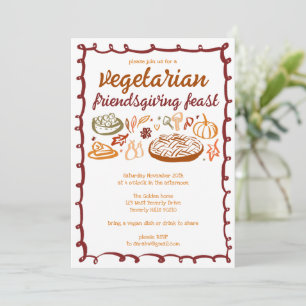 Invitation VÉGÉTARIEN Whimsgiving Friendsgiving