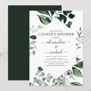 Invitation Végétation botanique Foliage Couple's Shower Invit