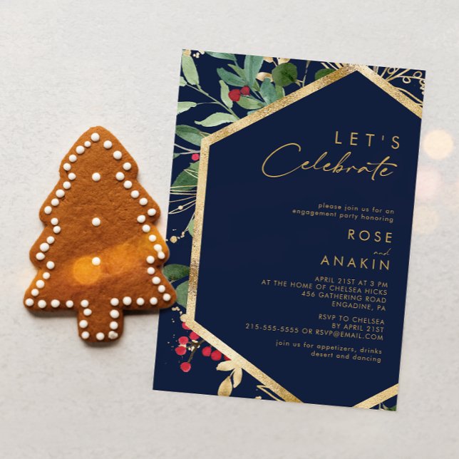 Invitation Végétation de Noël moderne | Marine Fêtons (Créateur téléchargé)