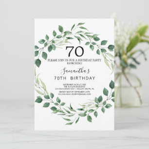 Invitation Végétation d'été Diamond Wreath 70e anniversaire