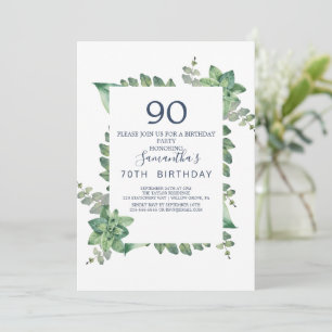 Invitation Végétation d'été Diamond Wreath 90e anniversaire