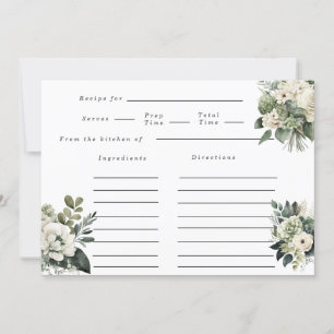 Invitation Végétation romantique Peony beige Mariage Recette