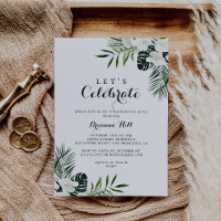 Végétation tropicale Blanc Fêtons la fête