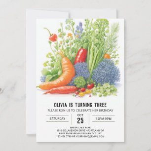 Invitation Veggie délice Anniversaire