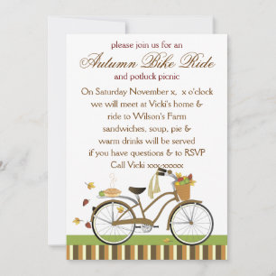Invitation Vélo de livraison de tarte