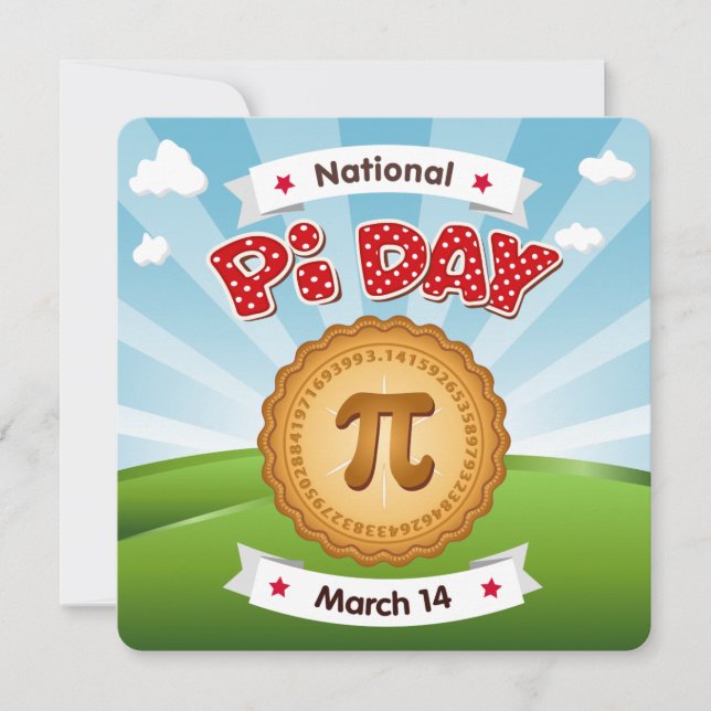 Invitation Venez à la fête du Pi Day (Devant)
