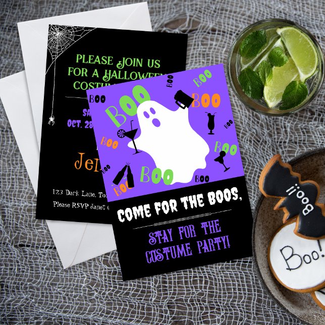 Invitation Venez à l'invitation de la fête d'Halloween de Boo (Créateur téléchargé)