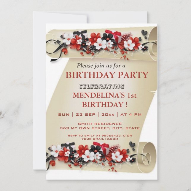 Invitation Venez célébrer notre joyeux anniversaire avec nous (Devant)