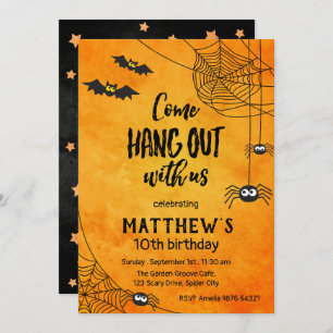 Invitation Venez Nous Détendre  Anniversaire d'Halloween