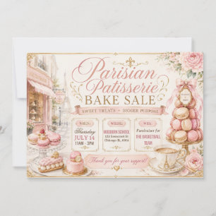 Invitation Vente de pâtisseries parisiennes