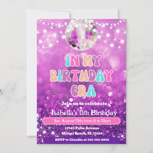 Invitation Ventilateur De Musique Dans Mon Anniversaire Invit (Devant)
