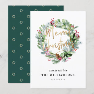 Invitation Verdure+Berries Jour de Noël