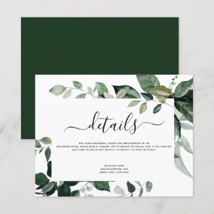 Invitation Verdure botanique Foliage Aquarelle Mariage Invi