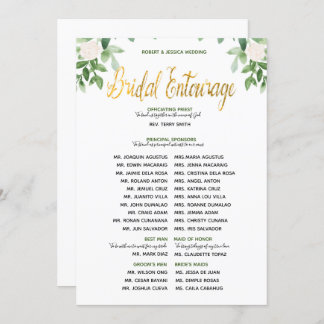 Invitation Verdure et or Simple Mariage Entourage