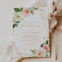 Verdure & Or Géométrique Élégant Brunch nuptial