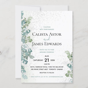 Invitation Verdure pétillante Jardin blanc Mariage