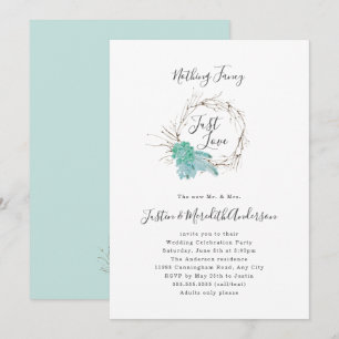 Invitation Verdure Rien de fantaisie Just Love réception seul